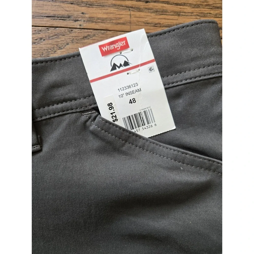 Read Wrangler Shorts 48 Mens Performance Zip Cargo Grey New W Tag Relaxed Fit